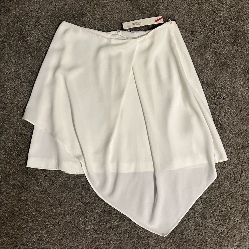 DKNY White Asymmetrical Skirt